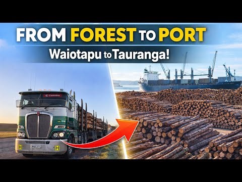 From Waiotapu Forest to Tauranga Port 🚛 Full Export Log Load Experience!