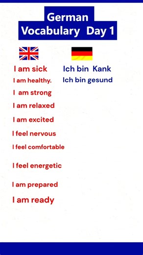11K views · 282 reactions | Easy German vocabulary for Beginners  Easy German For All  . . . .#Germany  #GermanLanguage ✨ #LearnGerman  #Deutsch  #StudyInGermany  #LanguageLearning  #GermanCulture  #ONLINETRANSACTION #onlineincome | Learn German 101 | Facebook