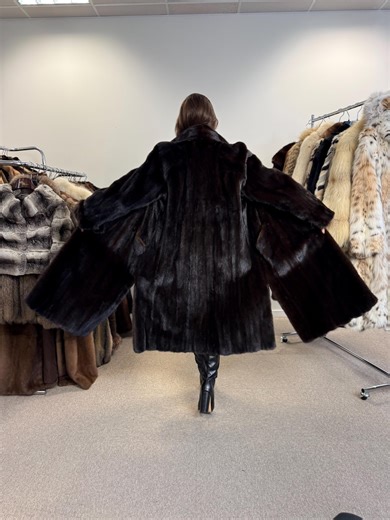 Long Mink Fur Coat, L/XL Size, Women's Fur Coat, Dark Brown Fur Coat, Luxury Fur Coat, Full-length Mink Coat, Brown Mink Fur Coat, Real Mink - Etsy Canada