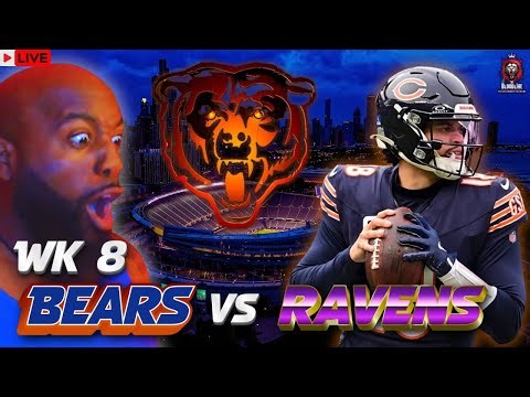LIVE: Chicago Bears vs Baltimore Ravens Week 8 Watch Along | NFL 2025 Live Reactions #Chicagobears
