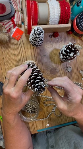 9K views · 165 reactions | I love when you can find craft supplies in your yard. These pine cones make the best Christmas Trees. Decorate in your favorite decor style or simply paint them in your favorite Christmas colors. Happy Crafting xo Billie | Made Bayou | Facebook