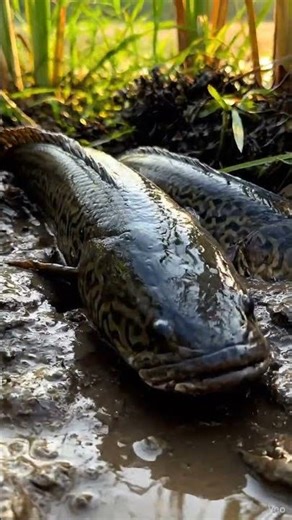 🐟 Fish Crawling Out of the River!? 🌊 #Shorts #NatureShorts #FishMigration #Wildlife #RiverLife