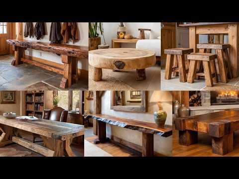 DIY Artistic Wood Furniture | Sculptural Decor Projects for a Warm and Timeless Rustic Space