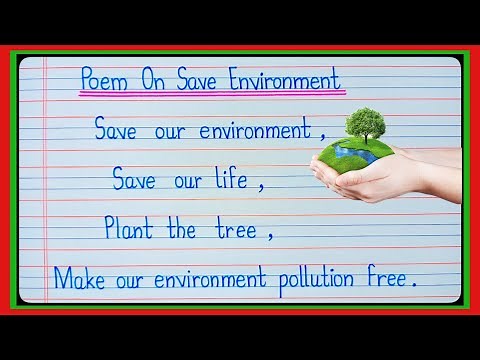 Poem On Save Environment In English/Poem On World Environment Day/Save Environment Poem l