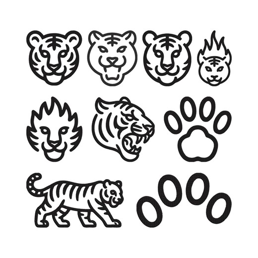 Tiger Embroidery Design, Tiger Animal Line Art Machine Embroidery File, Tiger Embroidery Instant Download - Etsy