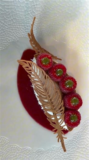 A refined creation by Chef @mourad_timsih for @latourdargentparis ❤️— featuring Tulameen raspberries, toasted coconut mousse, and tangy raspberry sorbet. Balanced, vibrant, and artfully plated with delicate chocolate accents ✨ | Pastry Arts: Magazine, Podcast, Summit, Shop & Community