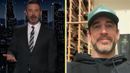 Jimmy Kimmel’s two-word joke that first ignited battle with Aaron Rodgers as Jets star makes Jeffrey Epstein allegation