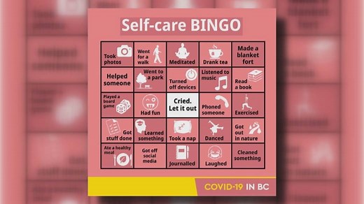 ‘Insulting to everybody’: B.C. government’s ‘self-care bingo’ card goes viral in the wrong way | Globalnews.ca