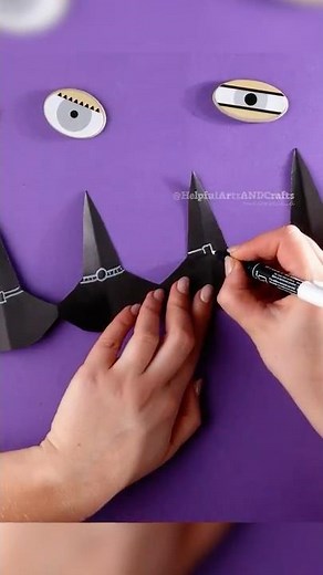 DIY Paper Witch Hat 🎃 Easy Wall & Window Halloween Decoration