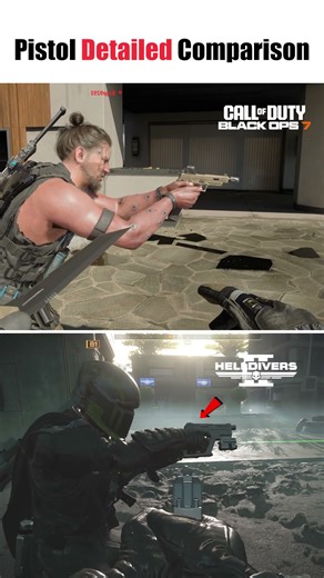 Black Ops 7 vs Helldivers 2 Pistol Details: Which Effect Do You Prefer? #CallofDuty #BlackOps7