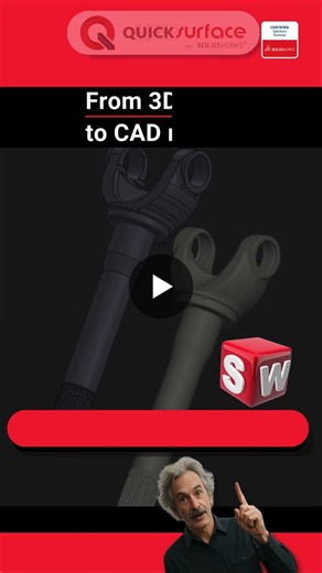 #reverseengineering #solidworks #meshtocad #3dscanning #cad #scantocad #engineering #quicksurface | QUICKSURFACE