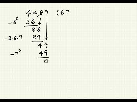 Aryabhata's method of calculating square root