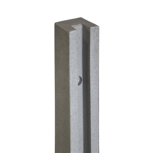 Check The Home Depot's Q&A Before Buying: SimTek 5 in. x 5 in. x 8-1/2 ft. Gray Composite Fence End Post