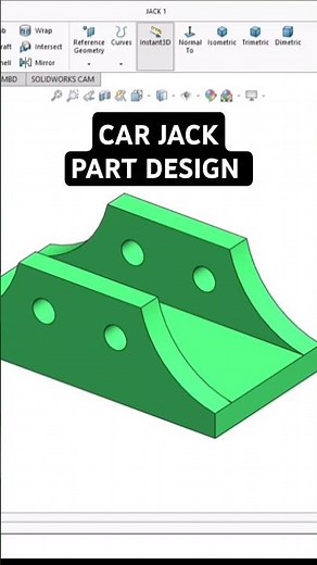 CAR JACK PART DESIGN IN SOLIDWORK FOR BEGINNERS | PART ASSEMBLY IN SOLIDWORKS | #solidworks