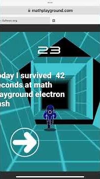 Today I survived 42 seconds in math playground electron dash