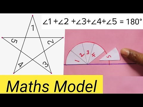 Maths Model || sum of angles in a star || sum of angles in a 5 pointed star
