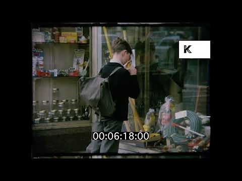 1960s UK, Northern English Shops, Stockton on Tees, 16mm