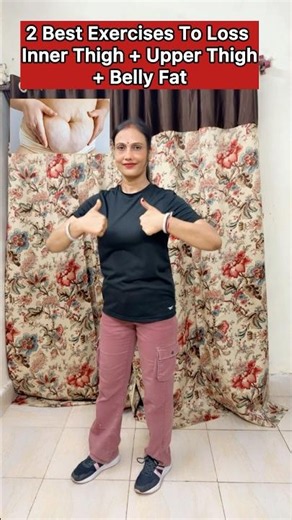 2 Best Exercises To Loss Inner Thigh +Upper Thigh +Belly Fat.#weightloss #fatburningsecrets #fitness