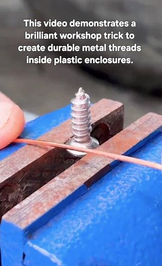 ​Genius DIY Hack: Make Strong Threads in Plastic with Wire! 🛠️🔥