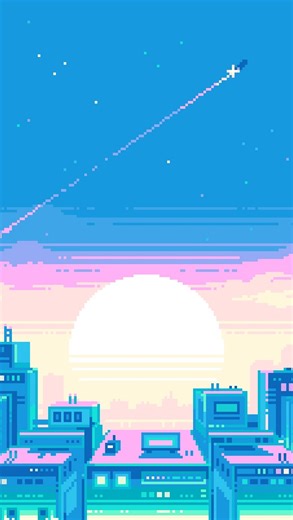 Pixel Jeff | 皮傑 on Instagram: "// Prettiest // #5120x1080 Testing #pixeljeff #pixelart #retro #8bit #citypop #ドット絵 #pixelartist #lofi"