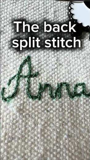 Split Backstitch Tutorial 🧵 (Smooth, Seamless Lines!)