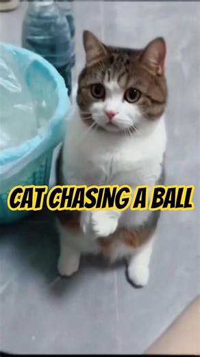 CAT CHASING A BALL #funny #videoviral #cat #ytshorts #comedy #catfunny #catvideos #catshorts #fyp