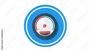 Speedometer Icon of nice animated for your videos easy to use with Transparent Background