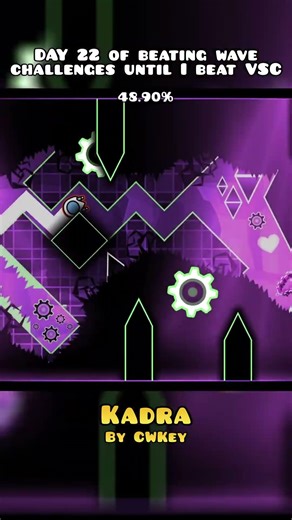 DAY 22 (1466 attempts) #youtubeshorts #gdshorts #gd #geometrydash #wave #vsc #gaming #gdchallenge