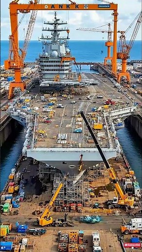 Structural assembly sequence of a large deck naval