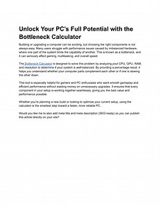 Bottle neck Calculator - SlideServe