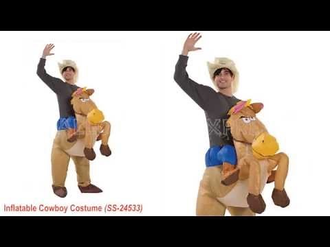 Cowboy Riding on Horse Inflatable Adult Costume