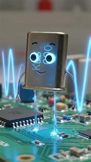 hi i am crystal oscillator ; working in 3d #electronicsexplained #diodenlaser #crystaloscillator