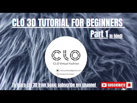 CLO 3D TUTORIAL FOR BEGINNER in hindi PART1