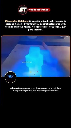 HoloLens Hand Tracking Just Hit a New Level… This Feels Like Real-Life Sci-Fi . #techfacts #hologram
