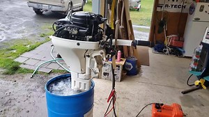 Running that 1997 Johnson 9.9hp high thrust XL shaft 4-stroke with electric start. Come with a key wire harness to start & stop the motor from inside of the boat. Comes with the owners manual and some other stuff as well. Customer wants $2000obo for it. Will come with a copy of the invoice of all work that I've done to this motor as well. Selling it on consignment. | Outboard Madness