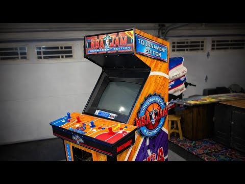 NBA Jam Arcade Install Marquee, Control Panel, etc. 
