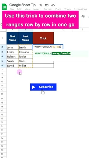 Quick Column Values Merge Trick in Google Sheets