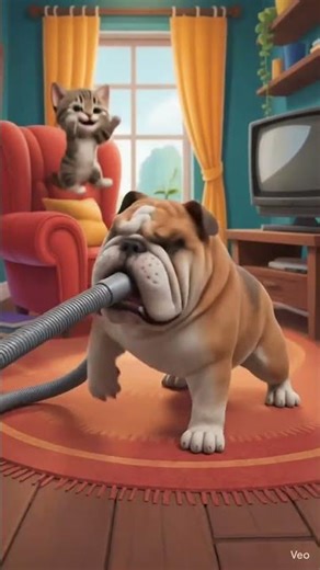 The Vacuum Monster ATTACKS! 🌪️🐶 (Bruno Vs Tiggy) #Shorts