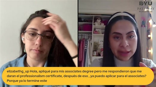 ¡Únete a nuestro EN VIVO! Si has pensado estudiar pero no sabes por dónde empezar, este en vivo es para ti. Vamos a hablar de inscripciones, costos, requisitos y cómo BYU-Pathway puede abrirte puertas sin importar dónde estés. Trae tus preguntas, tu curiosidad y tus sueños… ¡y te ayudamos paso a paso! �� | BYU-Pathway Worldwide