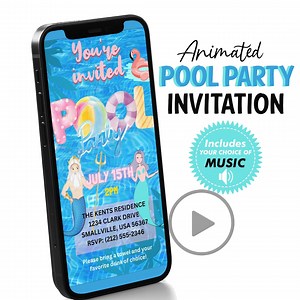 Pool Party Text Invitation Neon Summer Evite Birthday iPhone Invitation Pool Party Invitation Electronic Invite Smartphone Pool Party Sms - Etsy Canada
