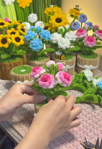 ดอกมะลิให้แม่🌸🌸🪴 #ดอกมะลิ #วันแม่ #diy #diyลวดกํามะหยี่