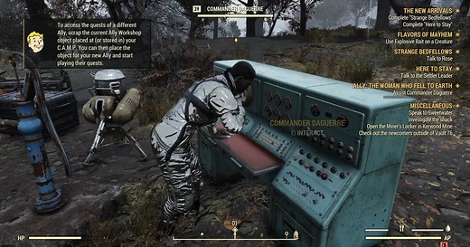 Fallout 76 ally: how to recruit all the allies