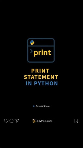 Python Puns on Instagram: "How does Python talk back to you? It’s all thanks to the humble print() function — your first friend in the Python world. This post breaks down how to use it like a pro — from basics to formatting. Save this for your Python journey Share with a beginner who's just starting! #PythonPrint #PrintFunction #PythonBasics #LearnPython #CodeNewbie #PythonDeveloper #100DaysOfCode #PythonTips #BeginnerFriendly #CodingJourney #WomenWhoCode #TechEducation #PycodeHubbStyle #PythonL