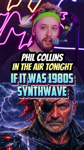 Phil Collins - In The Air Tonight if it was 1980s Synthwave watch me LIVE 🥁-> twitch.tv/sethdrums #drums #fyp #ai #philcollins #throwback | SethDrums