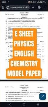ESHEET PHYSICS CHEMISTRY ENGLISH CLASS 9 CLASS 10 SLO BASED QUESTION PAPER PAST PAPER BOARD EXAM