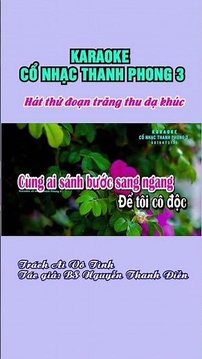 Hát trăng thu dạ khúc bài trách ai vô tình