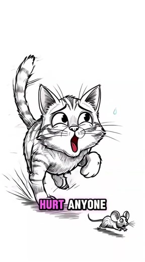 Funny Cat Chases a Mouse 🐱🐭 A Short Animated Story About Courage & Fear