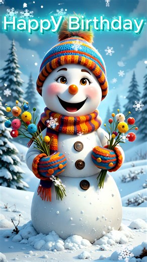 Celebrate someone’s special day with the cutest little snowman ever! ❄️⛄💙 This short and whimsical birthday song brings frosty charm, sparkly cheer, and warm winter magic to anyone’s feed. Perfect for sending quick birthday wishes that feel fun, cozy, and irresistibly cute. Spread the joy, share the sparkle, and tag a birthday friend! 🎉✨ ❄️ snowman birthday song, cute birthday wishes, winter birthday, fun birthday reel, cute animated character #BirthdayReel #SnowmanMagic #CuteBirthdaySong #Win