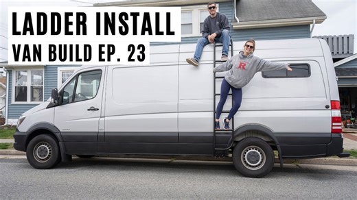 Aluminess Side Ladder Install on Our DIY Camper Sprinter Van