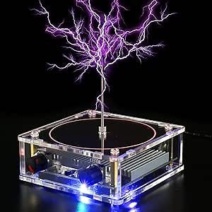 Musical Tesla Coil, Bluetooth Music Tesla Coil, Touchable Artificial Spark Gap Arc Generator, Wireless Transmission Experiment Model, Science Teaching Experiment Tool Desktop Toy (Standard)